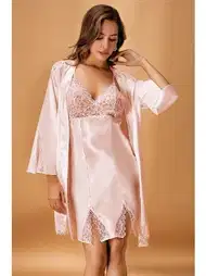 Saten Kimono Takım Polyester NBB 5325