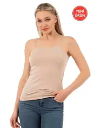 Pamuklu Modal Esnek İnce Askılı Kadın Atlet Özkan 27042