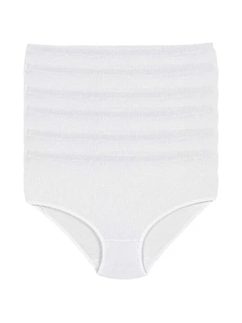 Pamuklu Yüksek Bel Külot 6'lı Paket Beyaz Yıldız 3580