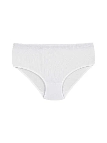 Pamuklu Yüksek Bel Külot 6'lı Paket Beyaz Yıldız 3580 - 2