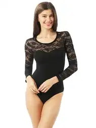 Pamuklu Elastan Dantelli Uzun Kollu Body Özkan 22013