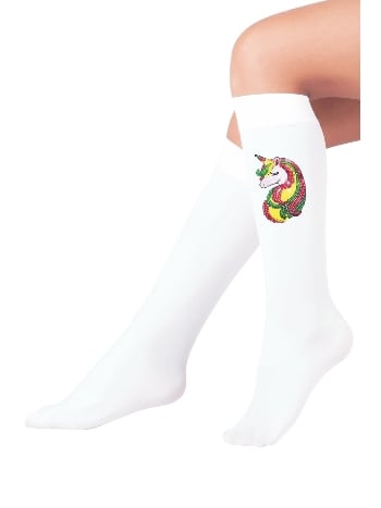 Kaydırmaz Tabanlı Beyaz Çocuk Dizaltı Çorap Daymod 2242028