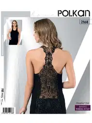 Dantel Detaylı İnce Askılı Kadın Atlet Polkan 2168