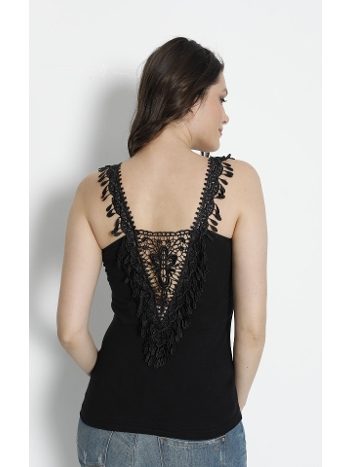 Pamuklu Nefes Alan Sırtı Saçaklı Atlet Polkan 2376