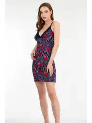 Puantiyeli Çiçek Desenli Pamuklu Gecelik Lady 6181