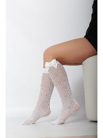 Kaydırmaz Tabanlı Fiyonklu Çocuk Dizaltı Çorap Daymod 2222017