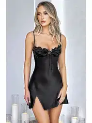 Şeffaf Dantel Detaylı Tek Parça Body Pink Night 4404