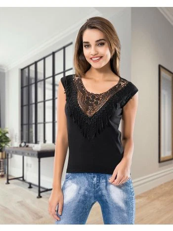 Pamuklu Nefes Alan Sıfır Kol V Yaka Atlet Derya 131