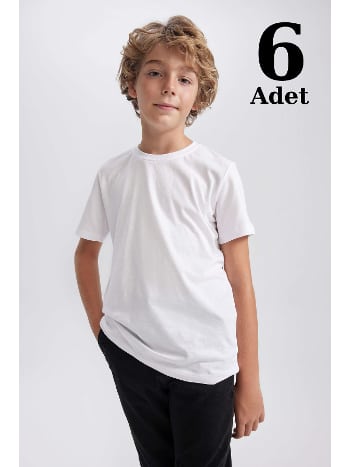 Pamuklu Sıfır Yaka Kısa Kollu Tişört Arma Yıldız 5504