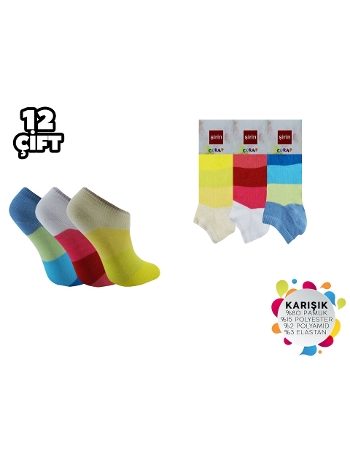 Pamuklu Mevsimlik Kız Çocuk Patik Çorap Şirin 003