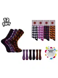 Dikişsiz Penye Kadın Çorap 12Li İnce Yapı Şirin 4150