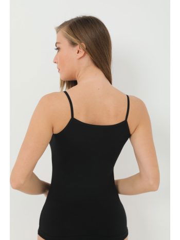 Bambu Kumaş İp Askılı Atlet Siyah Arma Yıldız 3701 - 2