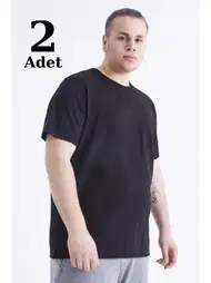 Pamuklu Ribana Büyük Beden Bisiklet Yaka Atlet Arma Yıldız 9143