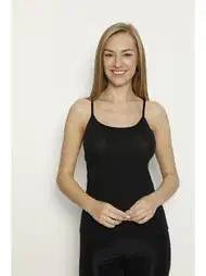 Esnek Pamuklu İp Askı Atlet Kadın Arma Yıldız 3356