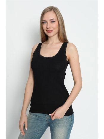 Kalın Askılı Dantelli Atlet Pamuk Ribana Arma Yıldız 3363 - 2