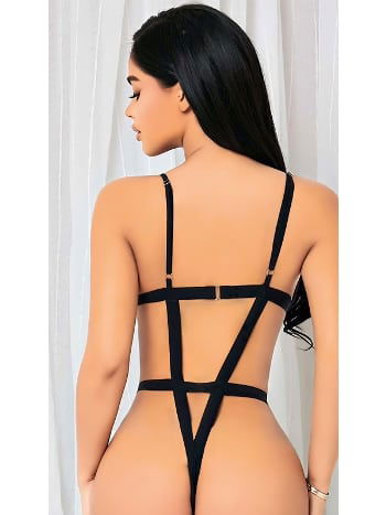 İp Detaylı Siyah Tül Body Lily Bianca 152 - 2