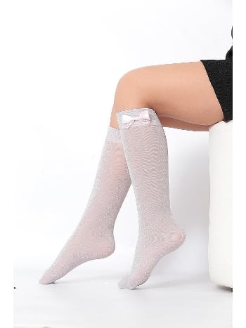 Pamuklu Leopar Desenli Çocuk Dizaltı Çorap Daymod 2227002