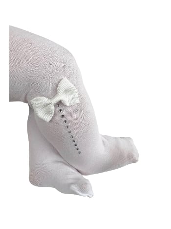 Beyaz Süslü Mycro Bebek Külotlu Çorap Daymod 2142038