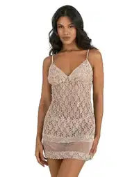 İnce Askılı Şeffaf Kısa Tül Gecelik Gri Ahu 4209