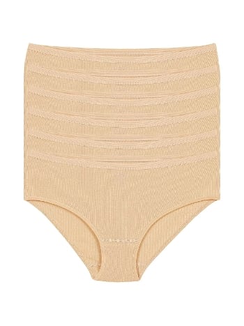 Pamuklu Yüksek Bel Bato Külot 6'lı Paket Yıldız 3586