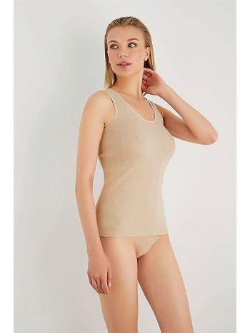 Geniş Askılı Pamuklu Ribana Atlet Kadın Arma 3303