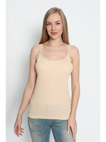 İnce Askılı Dantelli Atlet Pamuk Ribana Arma Yıldız 3362