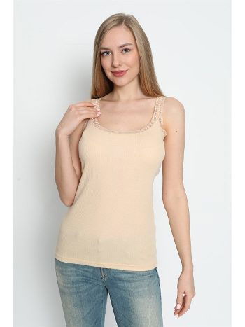 İnce Askılı Dantelli Atlet Pamuk Ribana Arma Yıldız 3362 - 2