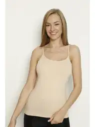 Pamuklu Likralı İp Askılı Atlet Kadın Arma Yıldız 3356