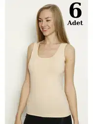 Geniş Askı Pamuklu Kadın Atlet Arma Yıldız 3303