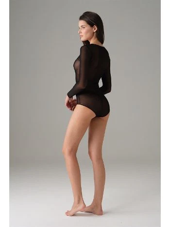 Transparan Uzun Kollu Body Tek Parça Doreanse 12402 - 2
