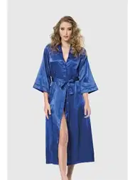 Uzun Saten Sabahlık Ahu Lingerie 7472