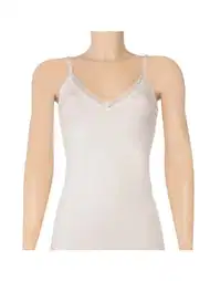 Dantel Detaylı V Yaka İp Askılı Atlet Yıldız 2227