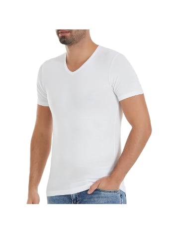 Bamboo Elastan V-Yaka Kısa Kollu T-Shirt Yıldız 480