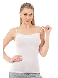 Esnek İnce Askılı Kadın Atlet Viskon Özkan 2041