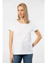 Pamuklu Kısa Kollu Kadın Tişört Wtshirt 1234