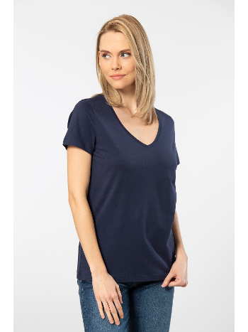 Pamuklu Derin V Yaka Kadın Atlet Wtshirt 1234