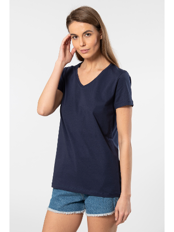 Pamuklu Nefes Alan Kısa Kollu V Yaka Tişört Wtshirt 1234