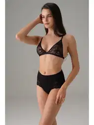 Yüksek Bel Pamuklu Dantel Detaylı Slip Külot Doreanse 7136