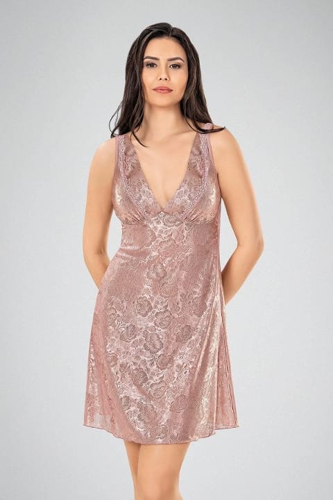 Yumuşak Doku ve Nefes Alabilir 2li Gecelik Sabahlık Ahu 7739 - 2