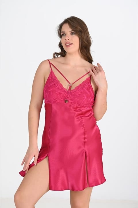 Lacivert Pamuklu 2li Gecelik Sabahlık Takımı Ahu 6212 - 2