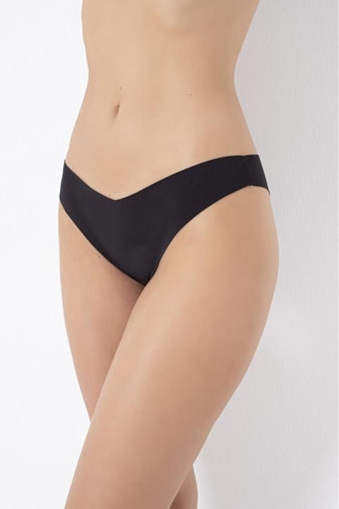 Yüksek Bel Karın Destekli 3'lü Paket Külot NBB 328 - Siyah