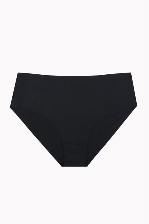 Yüksek Bel Esnek Kumaş 3'lü Paket Külot NBB 327 - Siyah