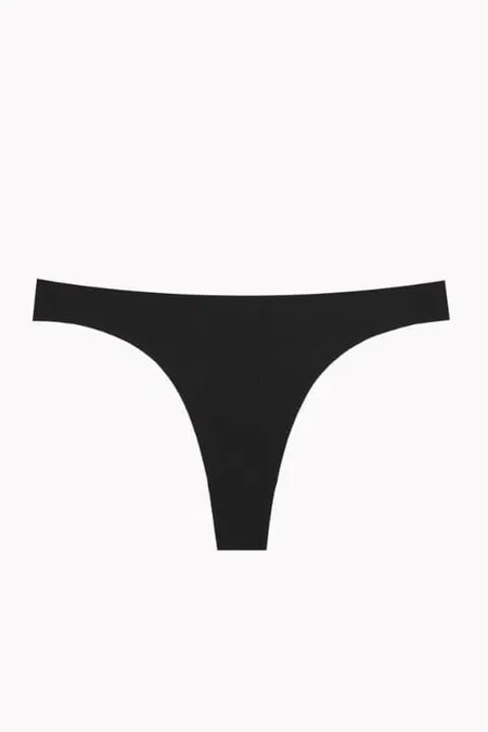 Yüksek Bel Karın Desteği 3'lü Paket Tanga Slip Külot NBB 329 - Siyah