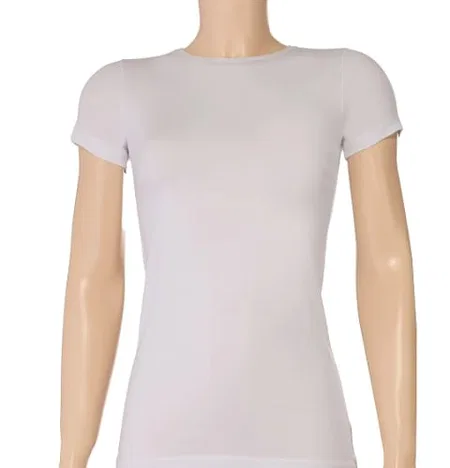 Pamuklu Nefes Alan Kısa Kollu Kadın T-Shirt Yıldız 2140 - Beyaz