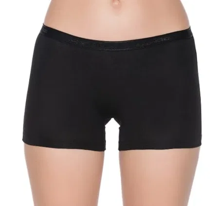 3'lü Paket Yüksek Bel Modal Boxer Kadın Siyah Yıldız 3625 - Siyah