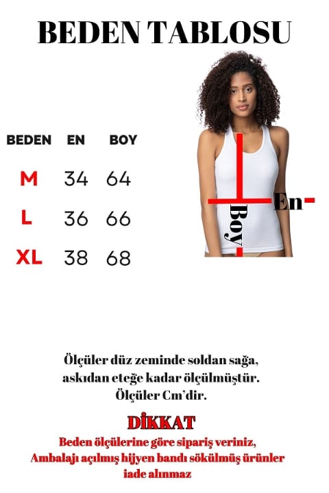 Pamuklu Sporcu Atlet 3'lü Donex 1340 - Beyaz