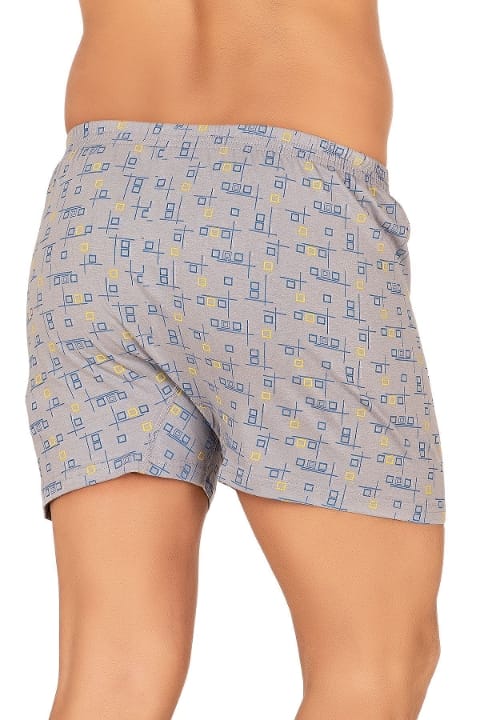 Desenli Pamuklu Esnek Boxer Şort Özkan 11810 - Asorti