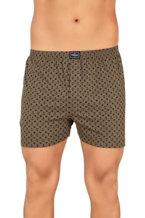 Desenli Pamuklu Esnek Boxer Şort Özkan 11810 - Asorti