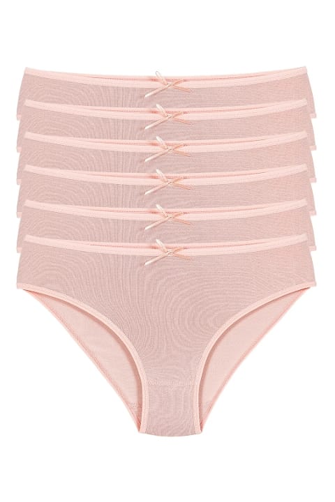 Bambu Yüksek Bel Bikini Kadın Külot Yıldız 3914 - Pudra