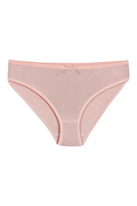 Bambu Yüksek Bel Bikini Kadın Külot Yıldız 3914 - Pudra